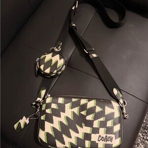 Coach Charter Crossbody Bag with Geo Check Print